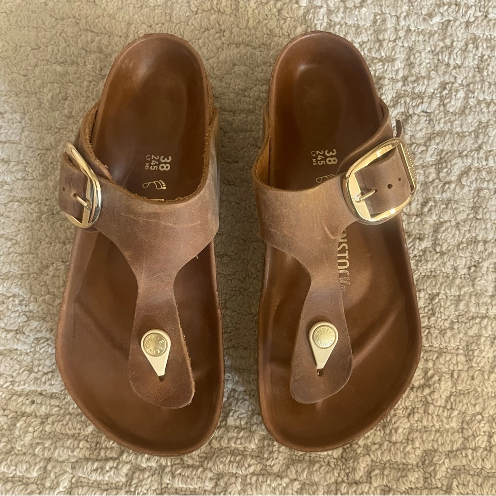 Birkenstock Gizeh Big Buckle Cognac